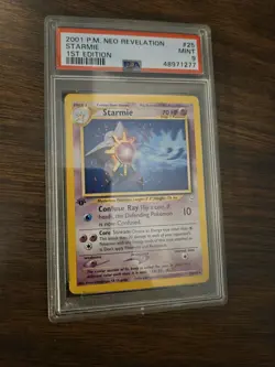 Pokemon 1st Edition NON-HOLO 2001 STARMIE Neo Revelation PSA 9 MINT - Image 1