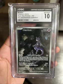 MEWTWO 052 POKEMON SVP EN SV BLACK STAR PROMO 151 ULTRA PREMIUM 2023 CGC 10 PSA - Image 1