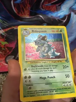 Pokemon TCG Nidoqueen Jungle 7/64 Holo Unlimited Holo Rare LP-MP - Image 3