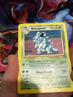 Pokemon TCG Nidoqueen Jungle 7/64 Holo Unlimited Holo Rare LP-MP - Image 4