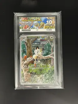Meowth 106/094 Phantasmal Flames ACE 10 GEM MINT PERFECT SUB GRADES Pokemon TCG - Image 1