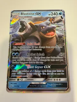 Pokemon unbroken bonds Blastoise GX ultra rare holo 35/214 E263 - Image 1