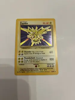 Zapdos Holo Rare - Base Set 1999 Pokemon TCG WotC Vintage - Image 1