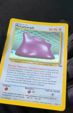 Vintage Pokemon TCG- Holo Ditto 3/62 Base Fossil Set (FRENCH) - Image 2