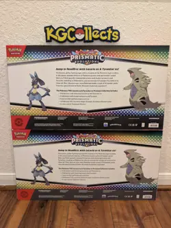 2 x Pokemon Prismatic Evolutions Lucario ex and Tyranitar ex Premium Collection - Image 2