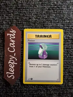 1999 POKEMON TRAINER Shadowless 1ST EDITION #94/102 POTION NM - Image 1