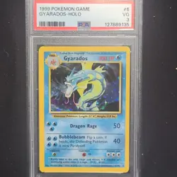 Pokemon Gyarados Base Set Holo Rare #6/102 PSA 3 1999 English TCG - Image 1