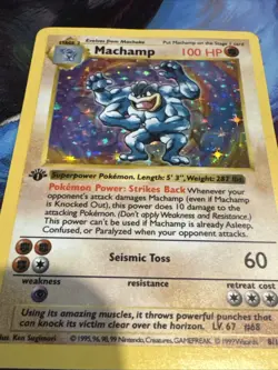 Machamp 8/102 Base Set Shadowless Holo Rare 1st Edition 1999 WOTC Pokemon TCG LP - Image 3