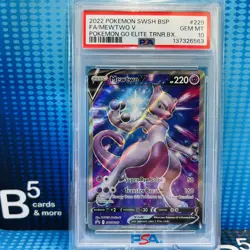 Pokemon TCG - Mewtwo V SWSH229 Black Star Promo - Pokemon Go - PSA Gem Mint 10 - Image 1