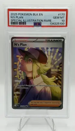 Pokemon N's Plan Special Illustration Rare 170/86 Black Bolt Psa 10 - Image 1