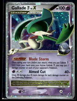 2009 Pokemon Platinum Rising Rivals 106 Gallade 4 LV.X-Holo LP - Image 1