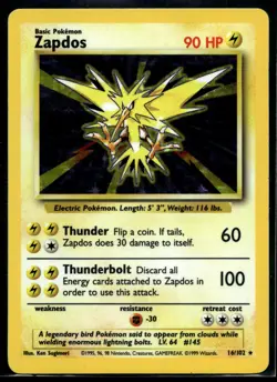 1999 Pokemon Game 16 Zapdos Holo NM - Image 1