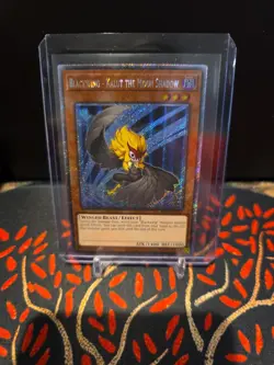 YUGIOH Platinum Secret Rare Blackwing - Kalut The Moon Shadow RA03-EN217 1st Ed - Image 1