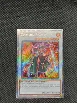 Crimson Blader 1st Edition Platinum Secret Rare RA04-EN161 Yu-Gi-Oh! - Image 1