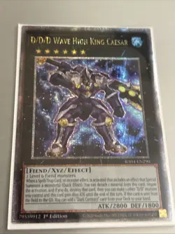 Yugioh D/D/D Wave King Caesar RA04-EN290 Quarter Century Secret Rare NM Presale - Image 3