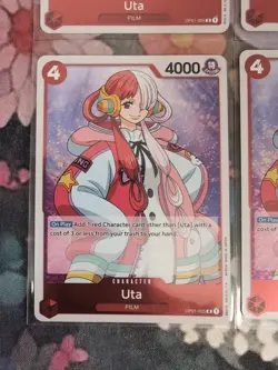 One Piece Tcg Romance Dawn Op01-005 Uta Pre Errata English X4 - Image 2