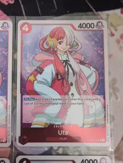 One Piece Tcg Romance Dawn Op01-005 Uta Pre Errata English X4 - Image 4