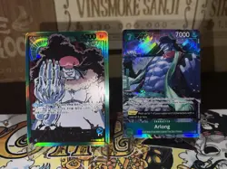 One Piece TCG lot - Hody Jones (Leader Parallel) OP06-020 Gold Frame & Arlong - Image 1