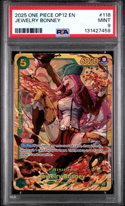One Piece TCG Jewelry Bonney OP12 EN #118 PSA 9 MINT Legacy of the Master - Image 2