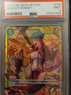 One Piece TCG Jewelry Bonney OP12 EN #118 PSA 9 MINT Legacy of the Master - Image 5