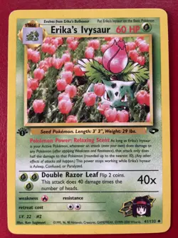 Erika's Ivysaur 41/132 Gym Challenge Regular First Edition Pokemon Card - Image 1