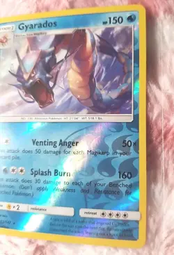 Pokemon TCG Gyarados Sun & Moon Burning Shadows 33/147 Reverse Holo Rare Card - Image 3