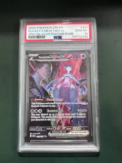 Pokemon Team Rockets Mewtwo EX Sir Destined Rivals Card 231/182 PSA 10 - Image 1