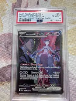 Pokemon Team Rockets Mewtwo EX Sir Destined Rivals Card 231/182 PSA 10 - Image 2