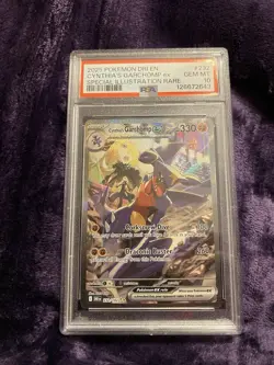 Pokemon TCG Cynthia's Garchomp EX Holo Card 232/182 Sv10: Destined Rivals PSA 10 - Image 1