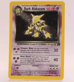 Team Rocket's Dark Alakazam 1/82 Rare Holo Pokemon TCG Card - One Swirl - Image 1