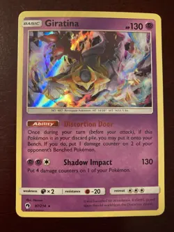Giratina 97/214 Sm-Lost Thunder Holo Rare 2018 English Pokemon TCG Card NM - Image 1