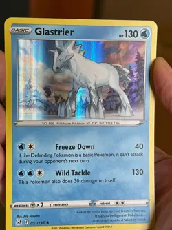 POKEMON GLASTRIER 051/196 RARE HOLOFOIL LOST ORIGINS NM CARD - Image 1