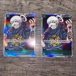 X2 One Piece TCG Trafalgar Law English Super Pre-Release Card ST02-009 Mint/NM - Image 1