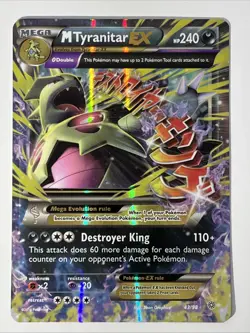 Pokemon TCG M Tyranitar EX Ultra Rare Card Ancient Origins 43/98 - Image 1