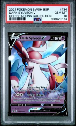 Dark Sylveon V SWSH134 SWSH: Sword & Shield Promo Cards Holo PSA 10 - Image 1