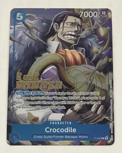 2025 One Piece Crocodile (2x) Cards 2-on-2 Battle Winner Stamped P-082 English - Image 5