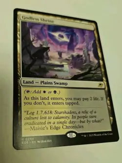 1x Godless Shrine - Edge of Eternities - NM - MTG Pack Fresh Plains Swamp - Image 1