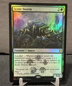 MTG, Scute Swarm FOIL 203 ZNR Promo Zendikar Rising Rare - Image 1