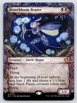 Lorwyn Eclipsed Bitterbloom Bearer Mythic 310 SHOWCASE Magic the Gathering - Image 1