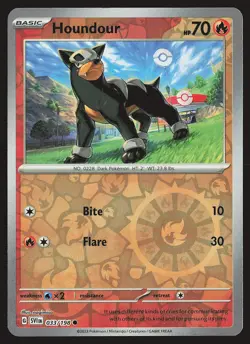 SV01: Scarlet & Violet Base Set Houndour #033/198 Reverse Holo Pokemon Card - Image 1