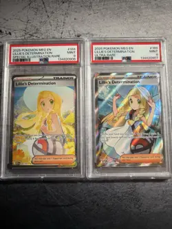 Lillie's Determination SIR Pokemon Mega Evolution 184 PSA 9 &Full Art Sequential - Image 2