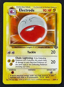 Electrode 18/64 Jungle Non Holo Rare Vintage WOTC Pokemon Card NM - Image 1
