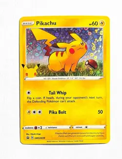 Pikachu ~ Pokemon Black Star Promo ~ Holo #SWSH039 General Mills Anniversary - Image 1
