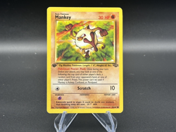 Mankey - 1st Edition - 55/64 Jungle - Pokemon TCG - 1999 - Image 1