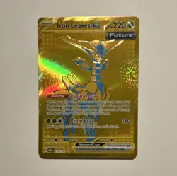 Pokemon Iron Leaves ex 176/131 Gold Secret Rare Holo Sv: Prismatic Evolutions - Image 1