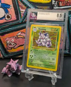 1999 Pokemon ⛰ Unlimited Base Set Nidoking Holo 11/102 💢 BGS 8.5 NM-MT ✨ - Image 1