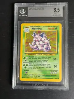 1999 Pokemon ⛰ Unlimited Base Set Nidoking Holo 11/102 💢 BGS 8.5 NM-MT ✨ - Image 2