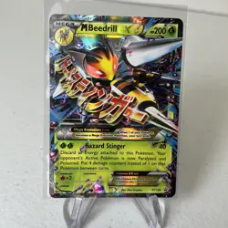 MEGA M BEEDRILL EX Promo XY158 Pokemon TCG 2016 XY Black Star Promo Mega Holo - Image 1
