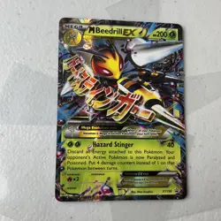 MEGA M BEEDRILL EX Promo XY158 Pokemon TCG 2016 XY Black Star Promo Mega Holo - Image 2