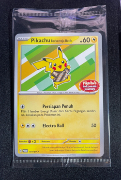 Pikachu Berkemeja Batik 101 154 155 190/SV-P Pokemon Indonesian Exclusive SEALED - Image 3